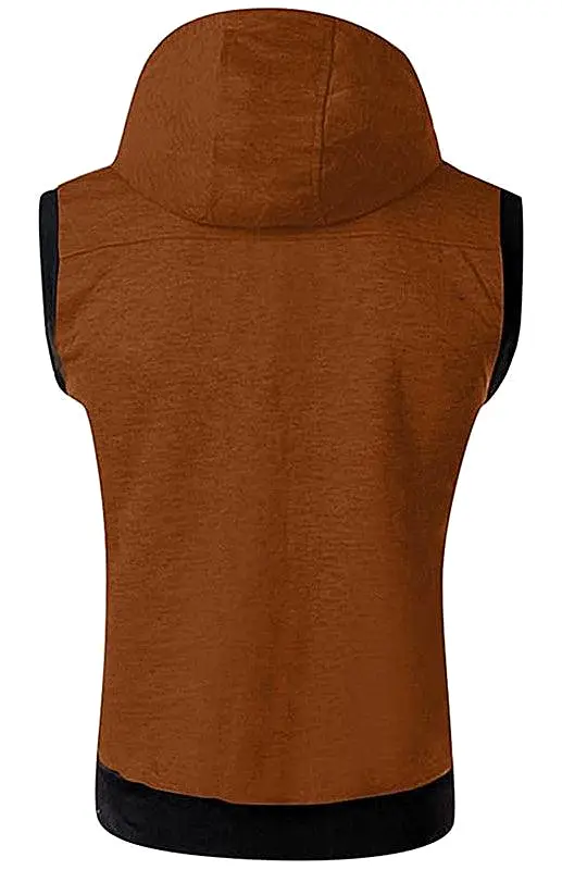 Hooded Sleeveless Men Vests