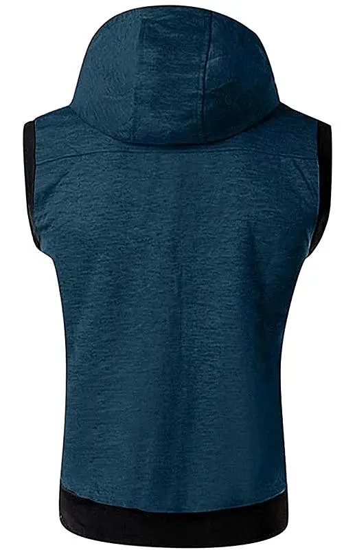 Hooded Sleeveless Men Vests