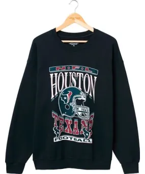 Junk Food Nfl Unisex Houston Texans Helmet Flea Market Crew Fleece Sweatshirt