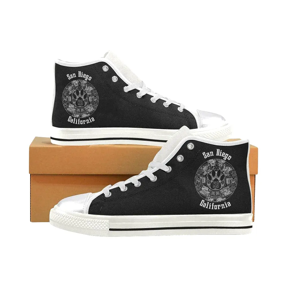 K9 San Diego Women's Classic High Top Canvas Shoes