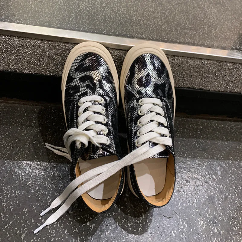 Leopard Print Canvas Shoes