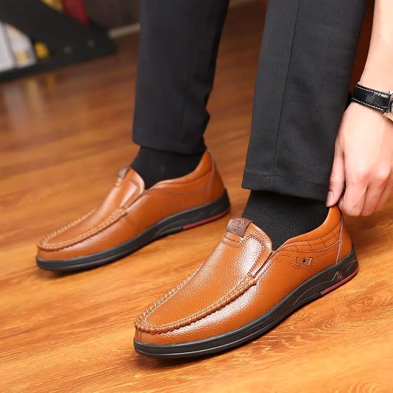 Man Genuine Leather casual Shoes