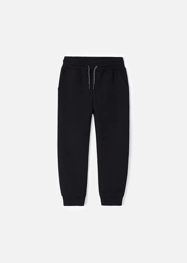 Mayoral Mini Basic Cuffed Fleece Sweatpants _Black 725-52