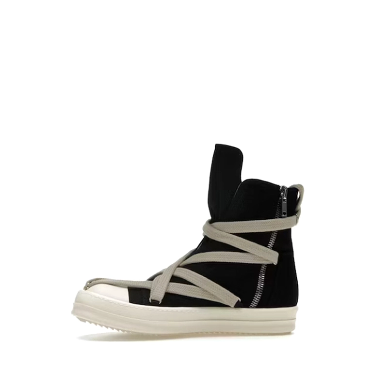 Men’s All-Season Canvas Shoes, Black Mid-Top 