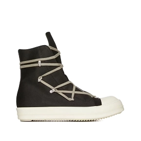 Men’s All-Season Canvas Shoes, Black Mid-Top 