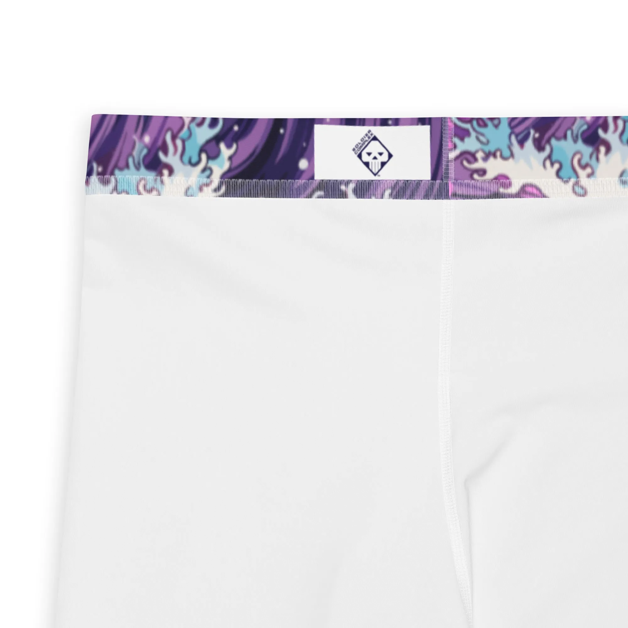 Men's Athletic Leggings - Purple Wave 003