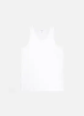 Men's Superfine Cotton Underwear Vest in White