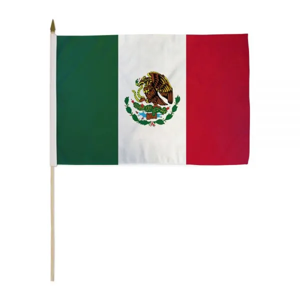 Mexican Flag 8 x 12 on dowel