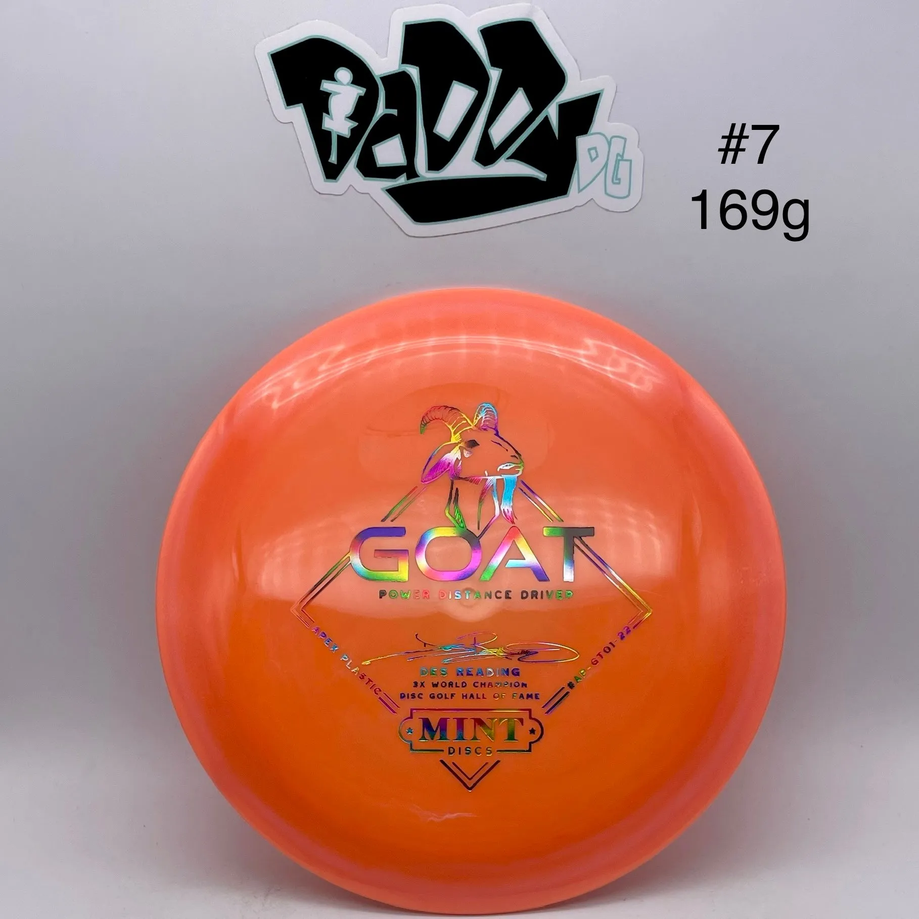 Mint Discs Apex Goat Des Reading Distance Driver