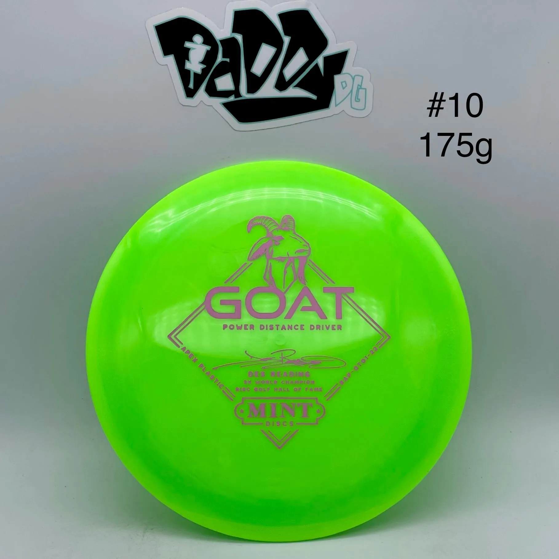 Mint Discs Apex Goat Des Reading Distance Driver