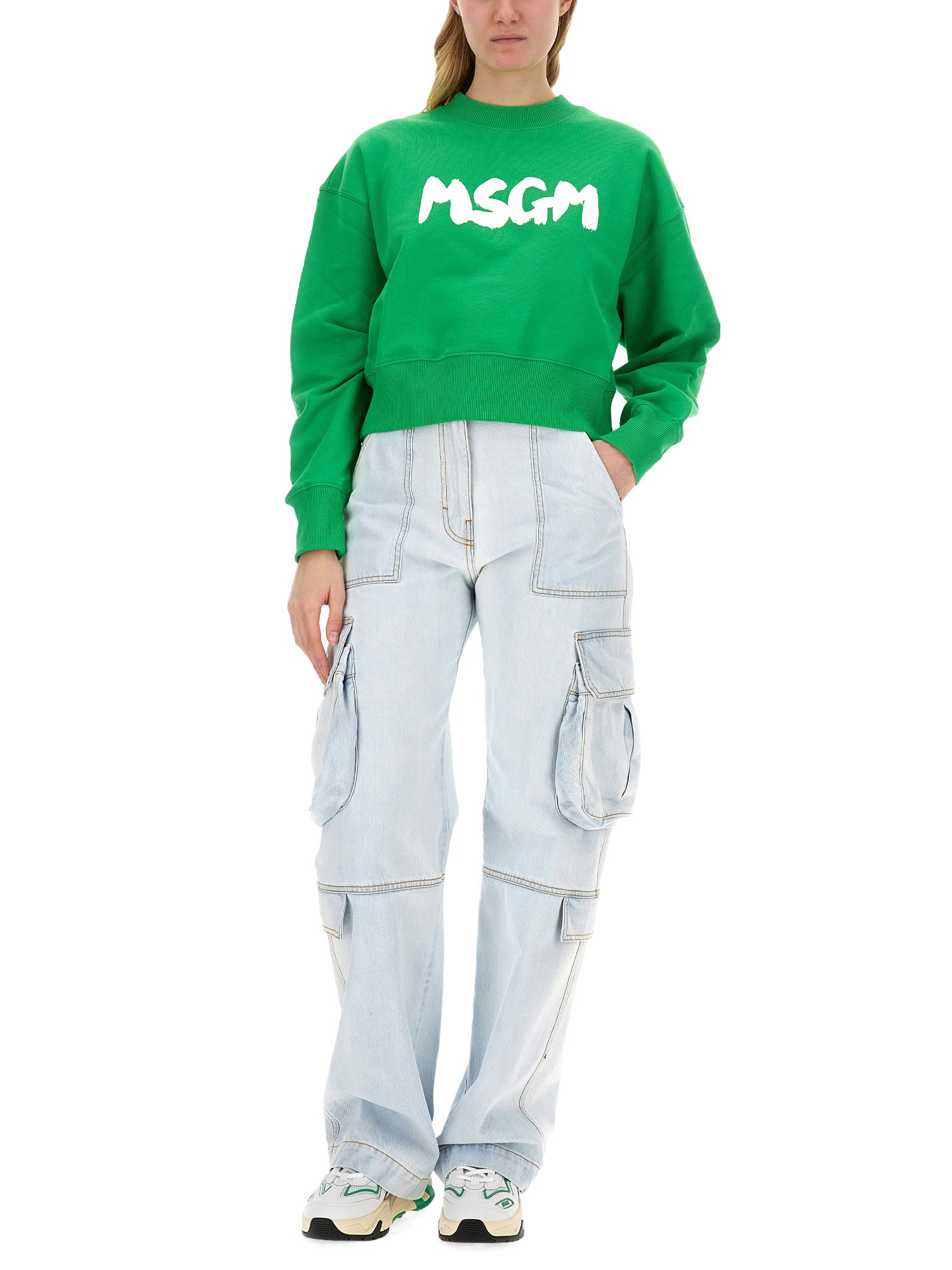 MSGM    SWEATSHIRT WITH LOGO