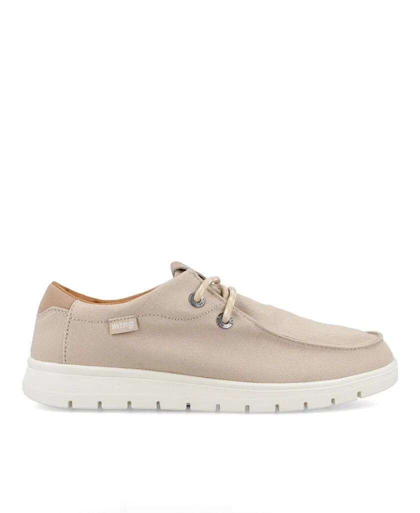 Mustang 84335 Beige canvas shoes for men