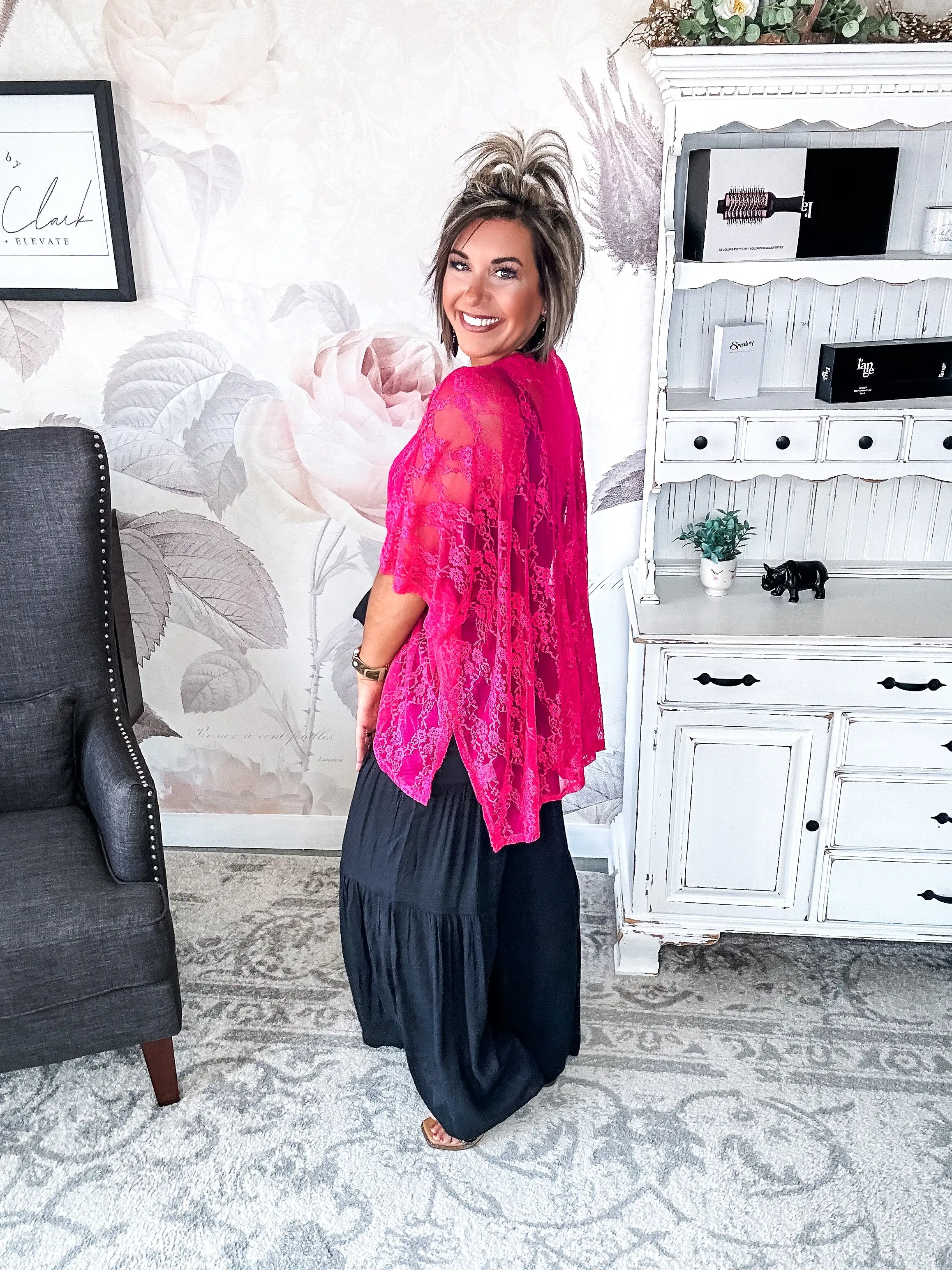 Natural Obsession Kimono - Fuchsia