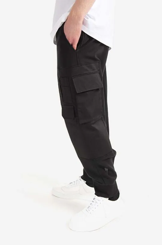 Neil Barett trousers Hybrid Workwear Loose Sweatpants men's black color