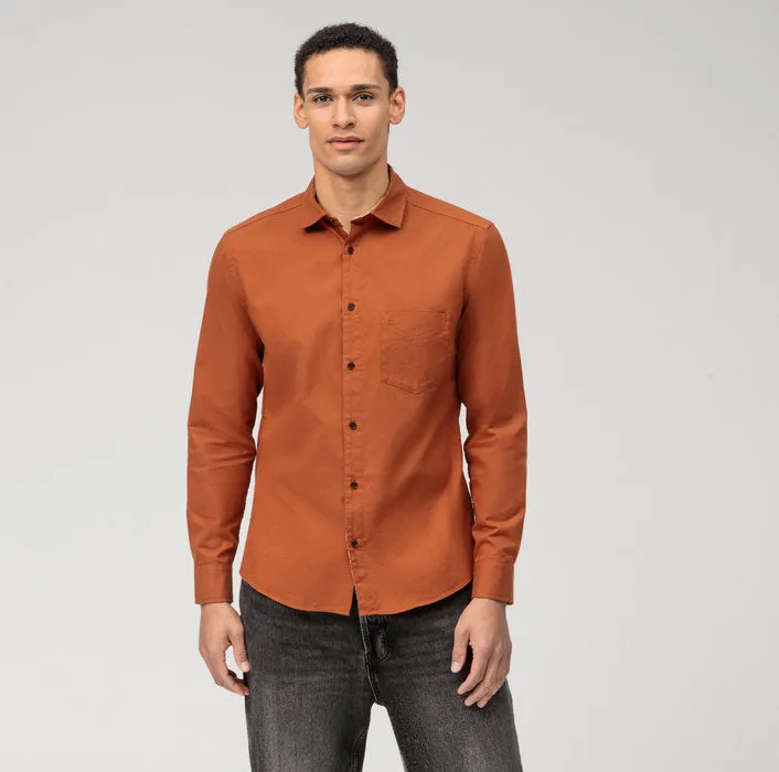 OLYMP Casual Regular Fit Casual Shirt Kent Brown 40284428