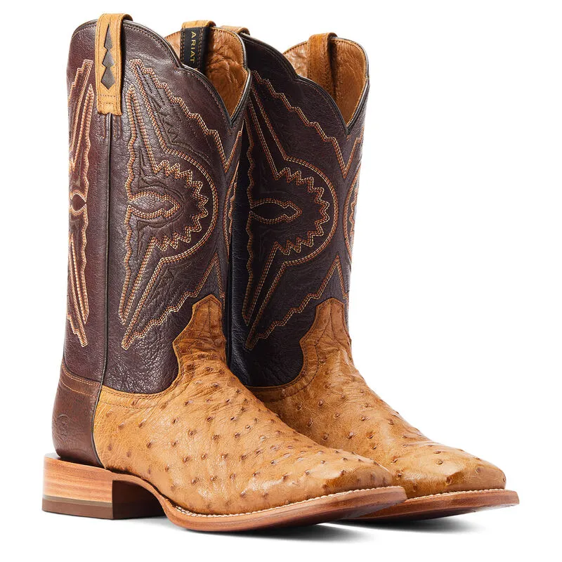 Ostrich Boots Antique Saddle