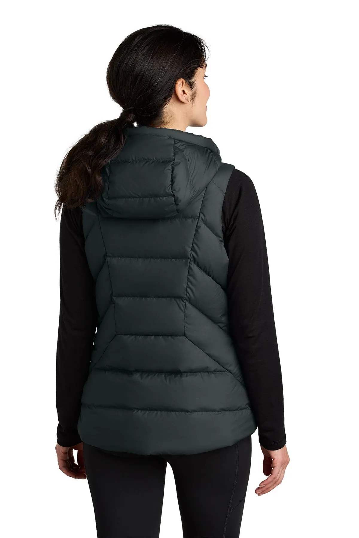 Outdoor Research Womens Coldsnap Hooded Down Custom Vests, Black