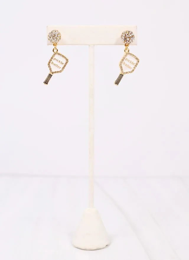 Pickle Baller Earring WHITE