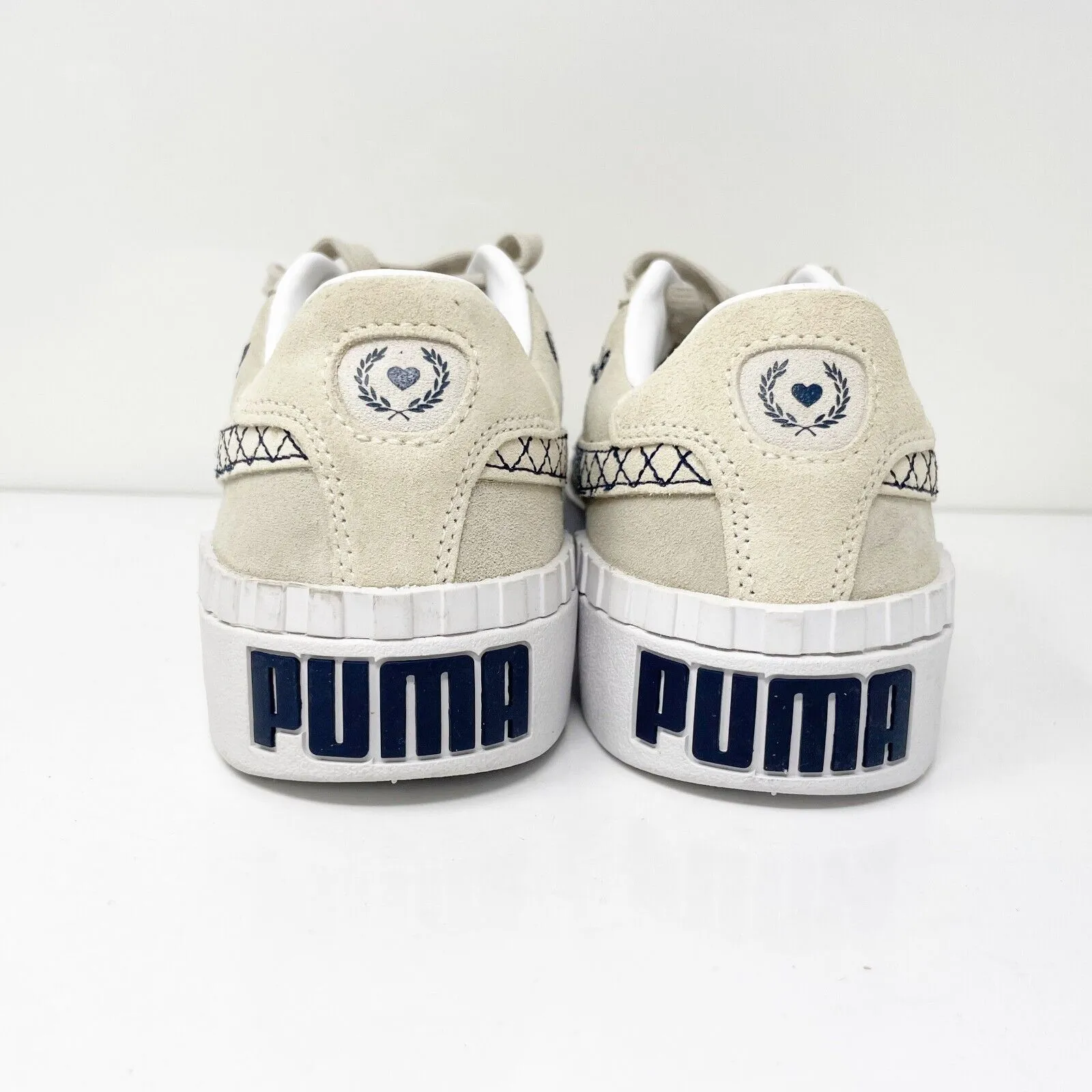 Puma Womens Cali Suede 373334-01 Beige Casual Shoes Sneakers Size 8.5