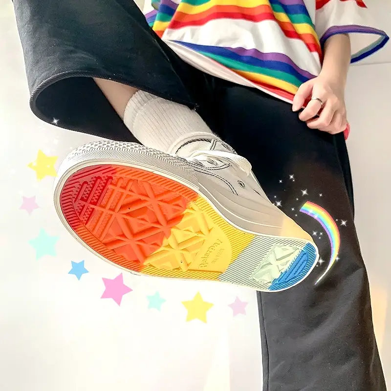 RAINBOW CANVAS SHOES BY81016