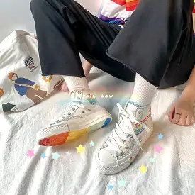 RAINBOW CANVAS SHOES BY81016