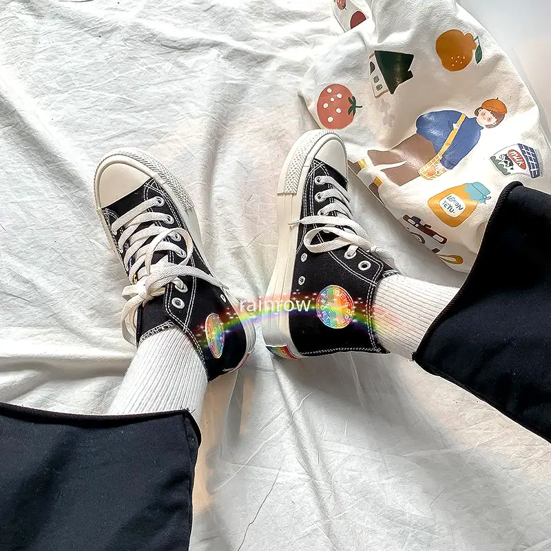 RAINBOW CANVAS SHOES BY81016