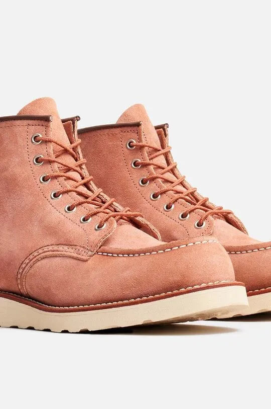 Red Wing boots Moc Toe men's pink color 8208