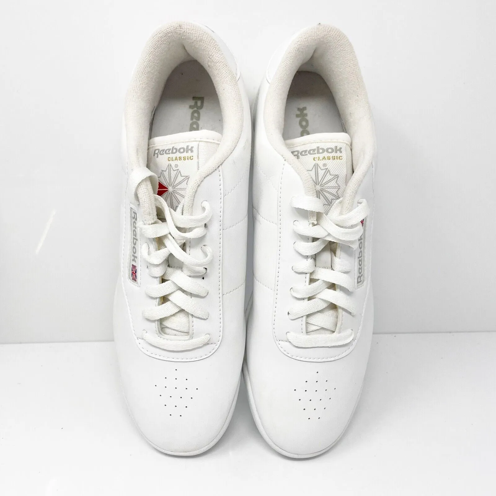 Reebok Womens Classic Princess 1475 White Casual Shoes Sneakers Size 9.5