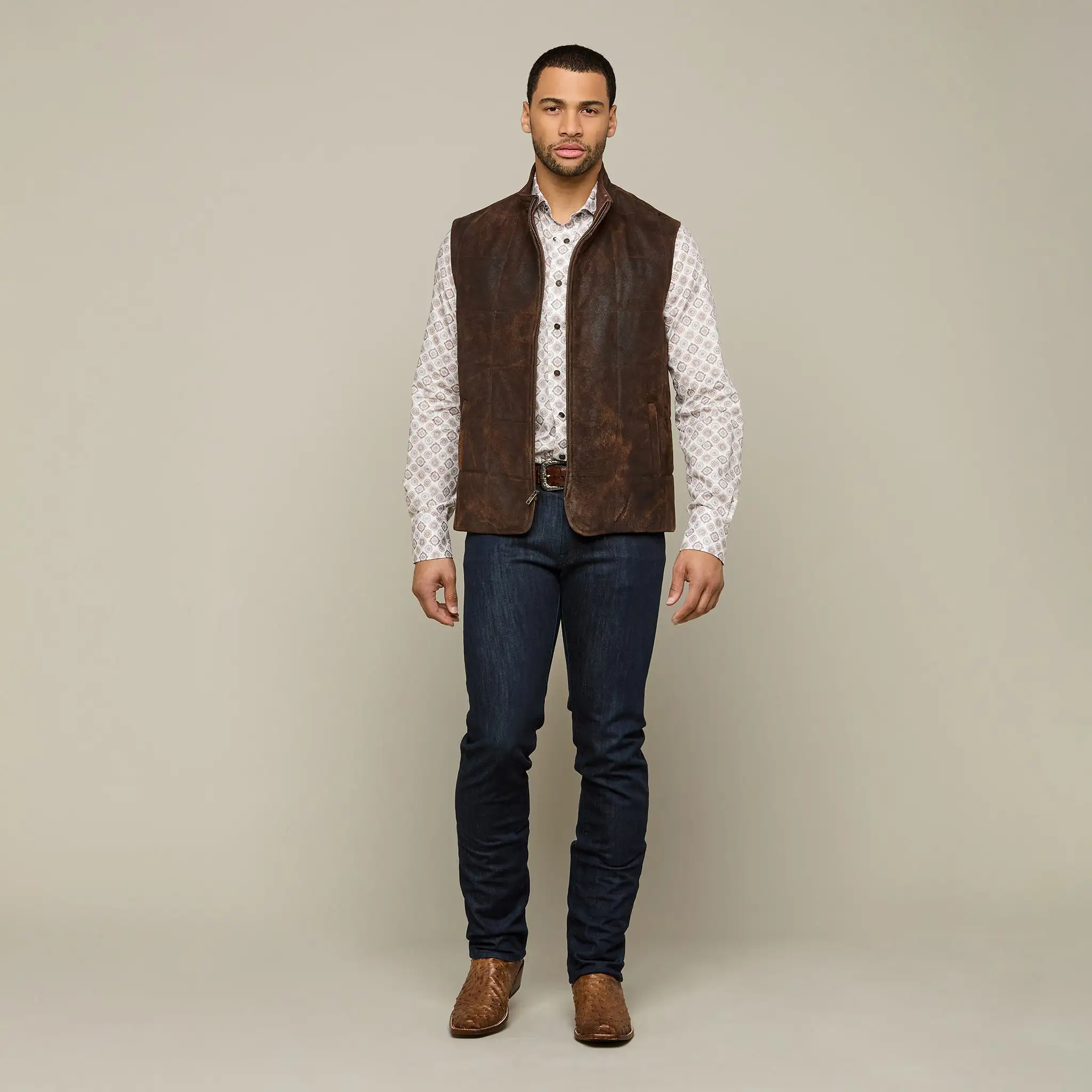 Rugged Quilted Vest :: Cigar