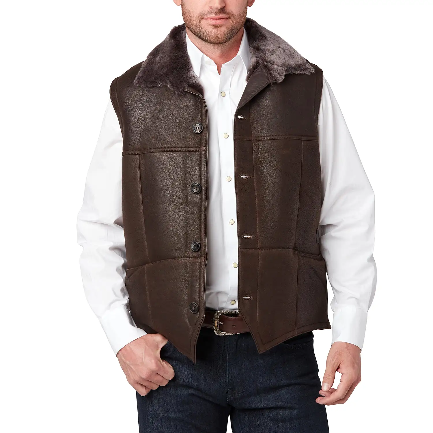 Shearling Vest :: Chocolate