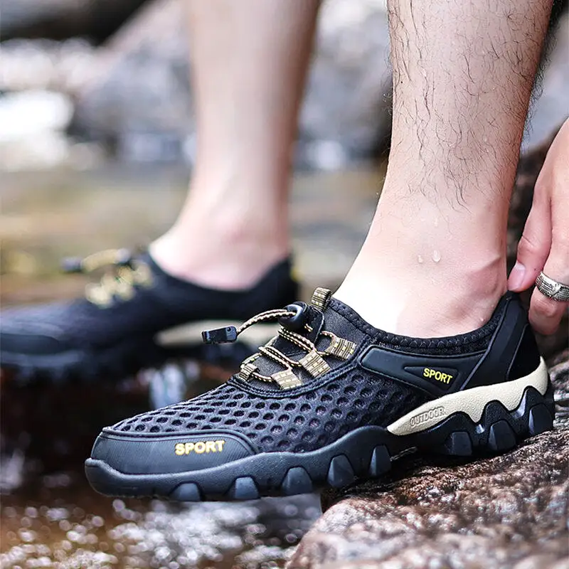 Summer Men's Wading Shoes Breathable Non-slip Bend Resistant Outdoor Casual Shoes Sports Shoes Suitable For Outdoors Camping Wad