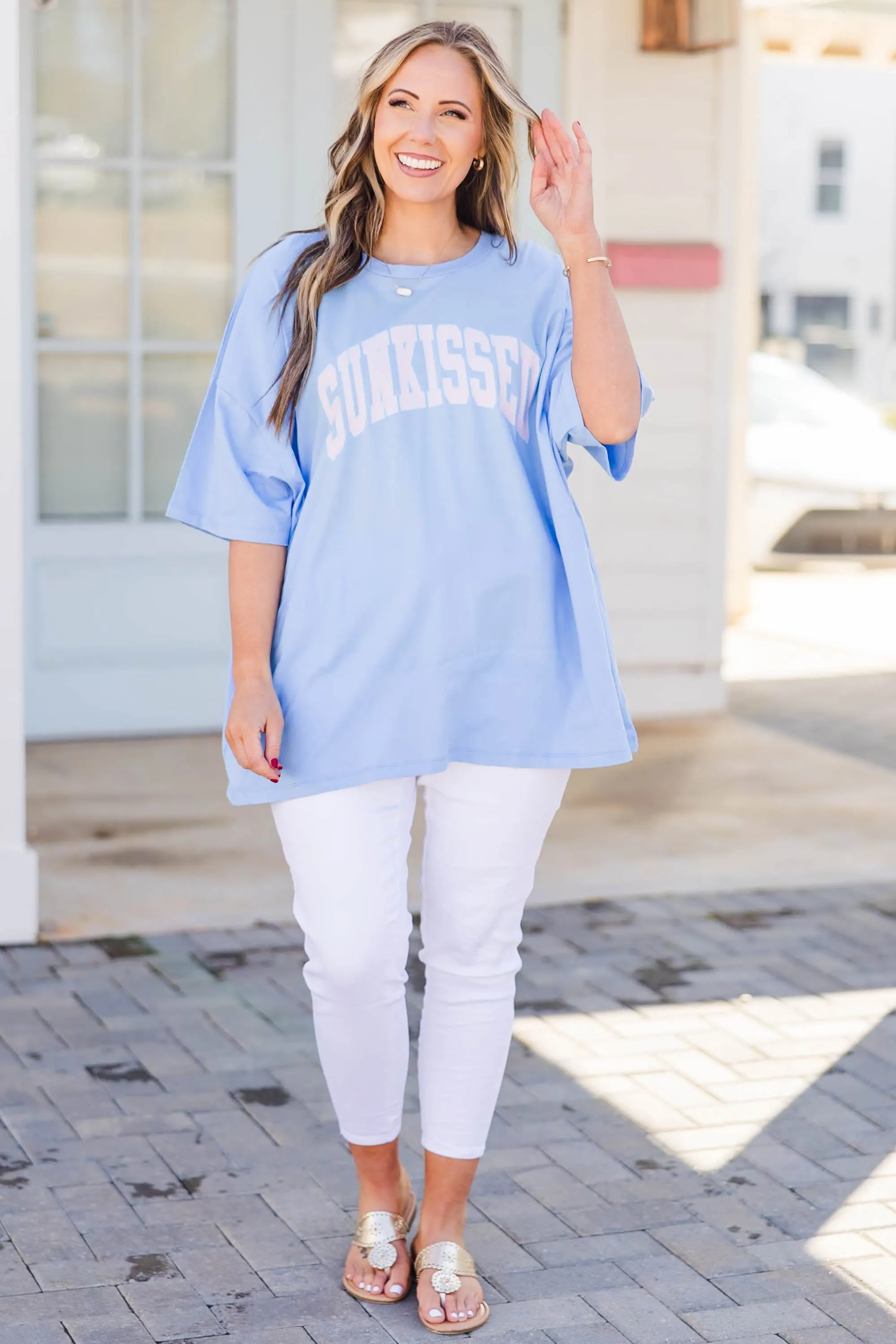 Sunkissed Days Boyfriend Tee, Spring Blue