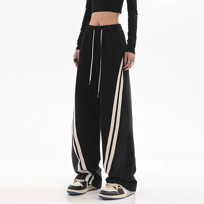 Sweatpants Cylinder Crop  Wide Leg Trousers