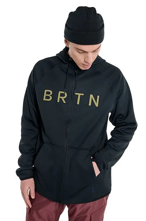 sweatshirt Burton Crown Weatherproof Fleece Zip - True Black - men´s