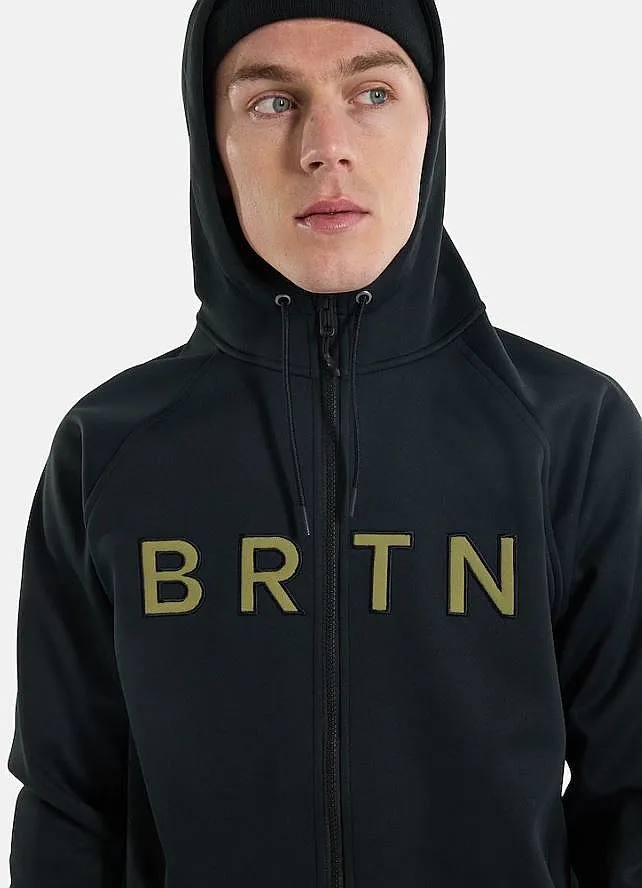 sweatshirt Burton Crown Weatherproof Fleece Zip - True Black - men´s