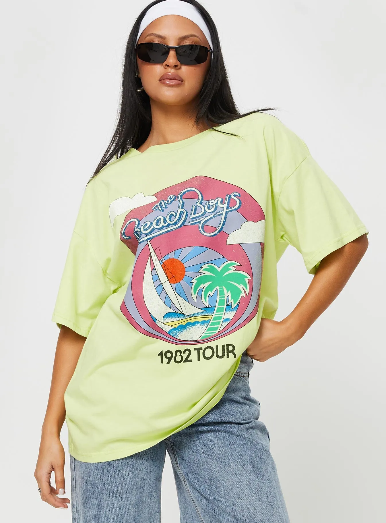 The Beach Boys 1982 Oversized Tee Green