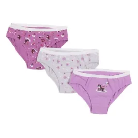 Toddler Girls' Nano Noruk Puppy Snowflake 3 Pack Bikini Underwear