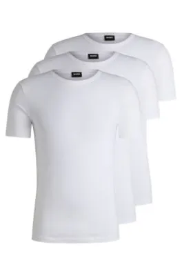 Two-pack of stretch-cotton underwear T-shirts with logo