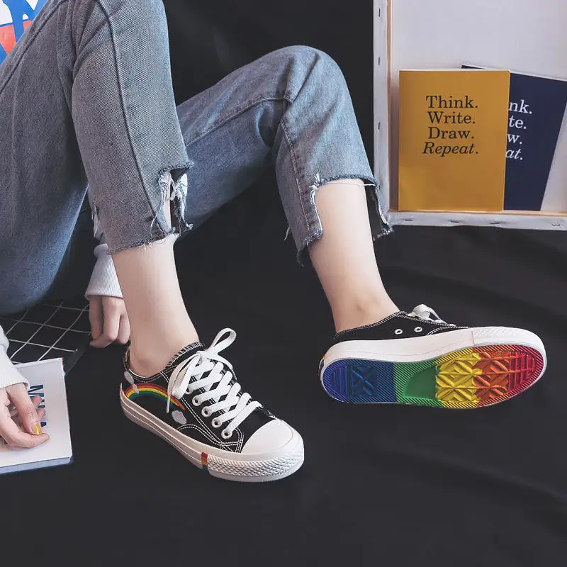 ULZZANG RAINBOW CANVAS SHOES BY81015