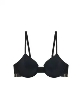 UNDERWEAR Overseas Station Season Big Chance 8 18 Women s Logo Band Microfiber Contour Bra Black 270742