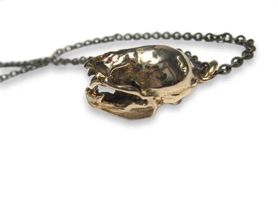 Vampire Bat Skull Necklace