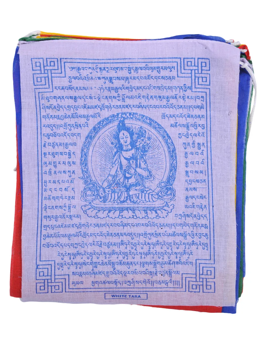 White Tara Prayer Flag Roll