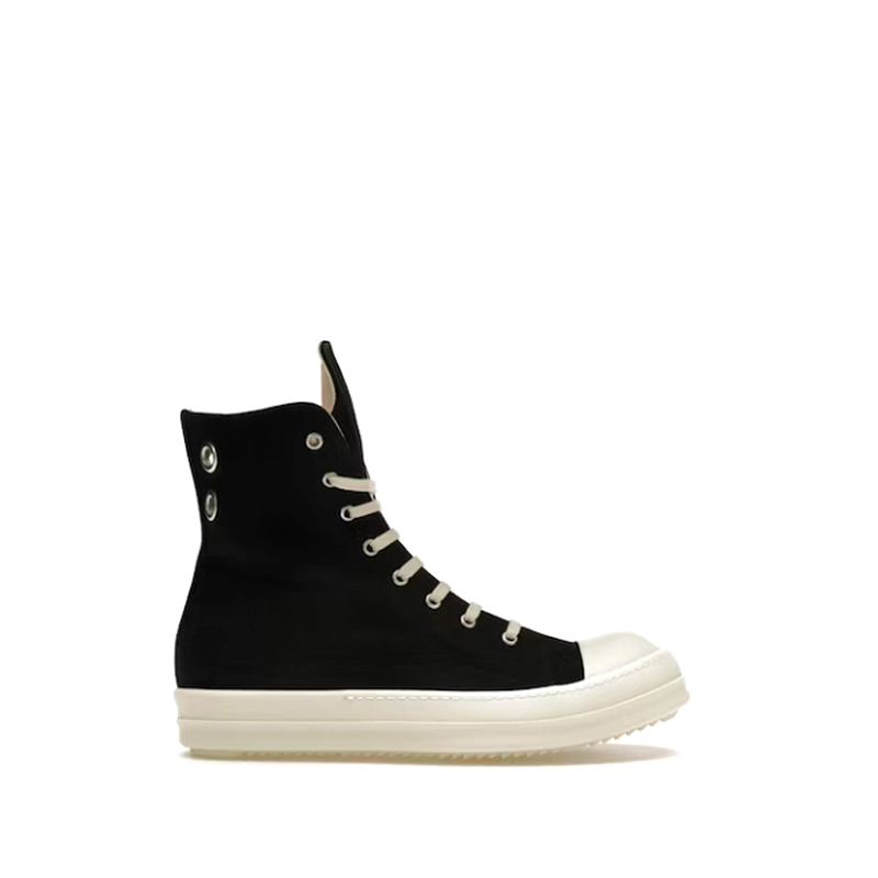 Women’s All-Season Canvas Shoes, Black Mid-Top 