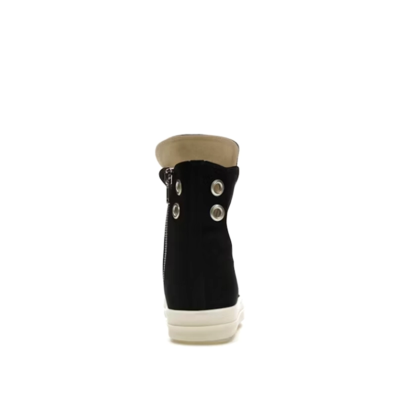 Women’s All-Season Canvas Shoes, Black Mid-Top 