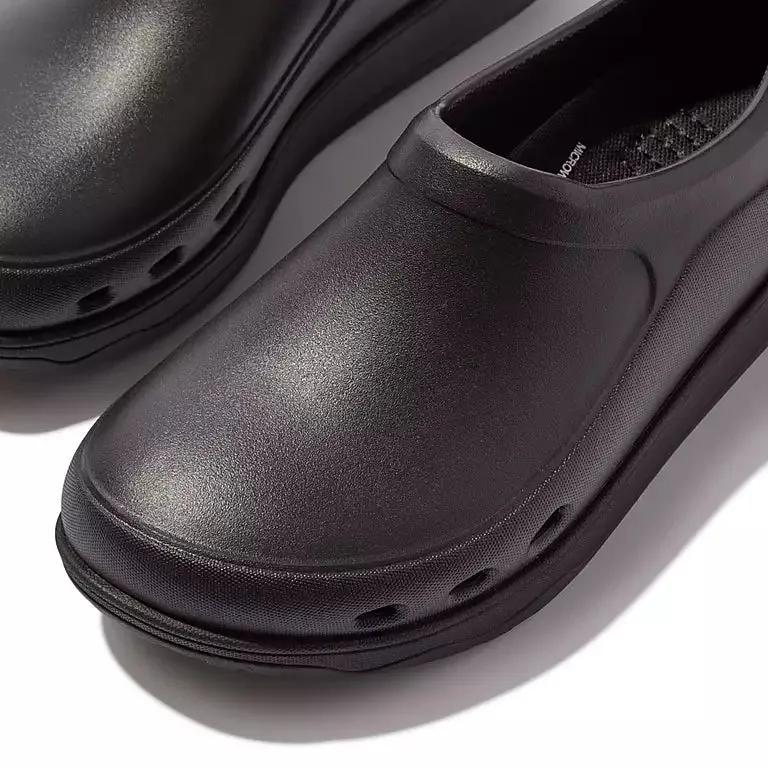 Women's Fitflop Work+ High-Performance Professional Clogs Color: All Black