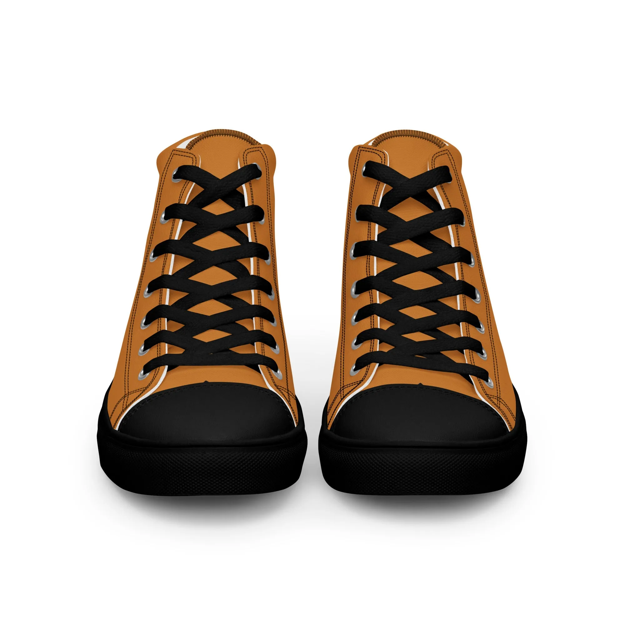 Women’s high top canvas shoes Bronze/Black