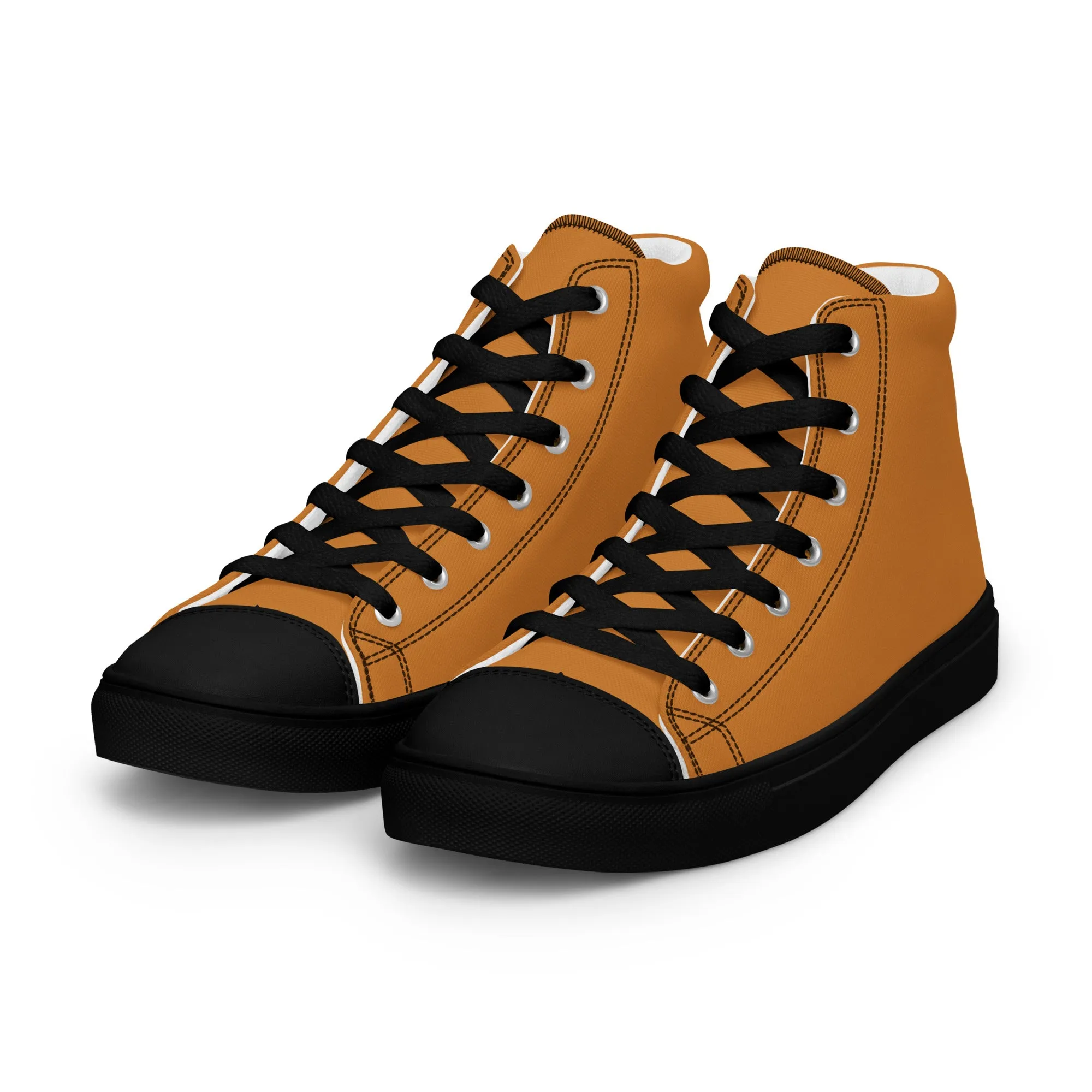 Women’s high top canvas shoes Bronze/Black