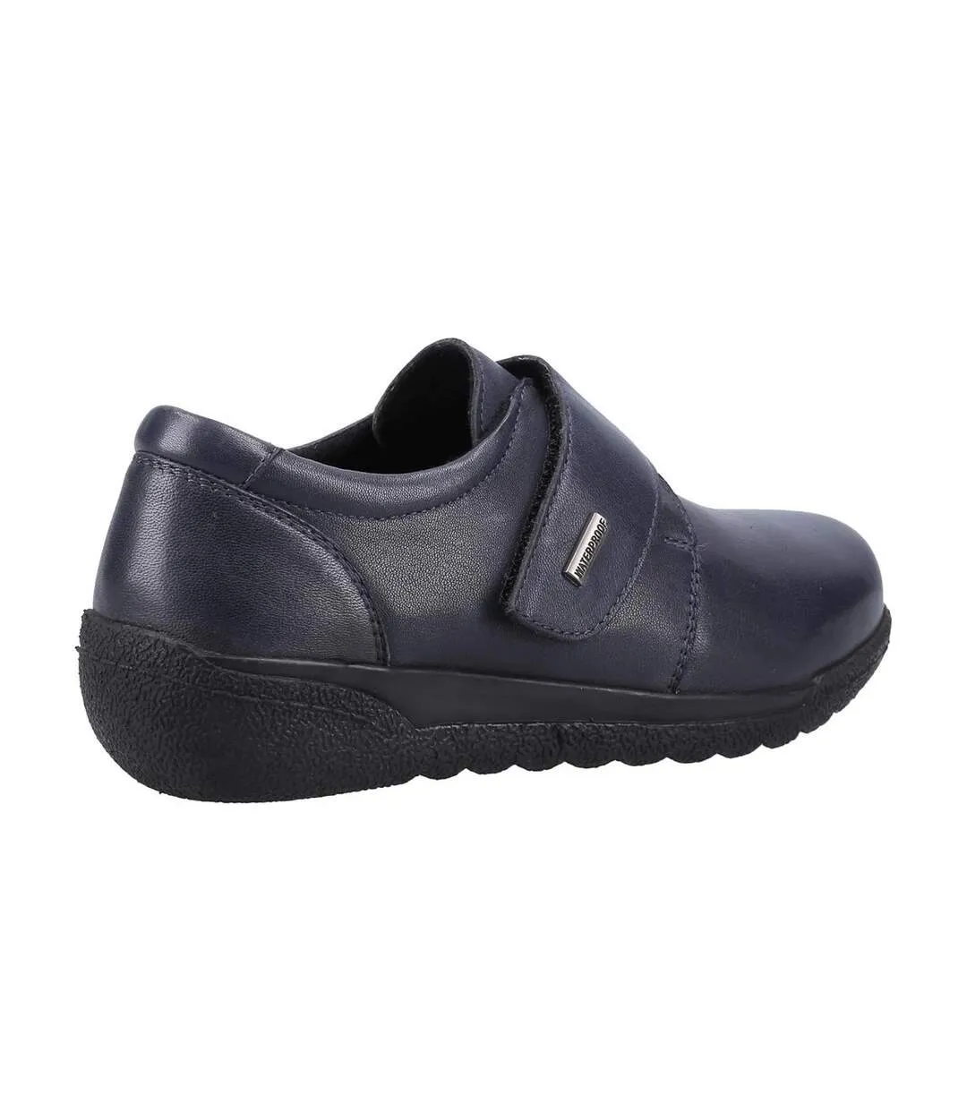 Womens/ladies herdwick leather casual shoes navy Fleet & Foster